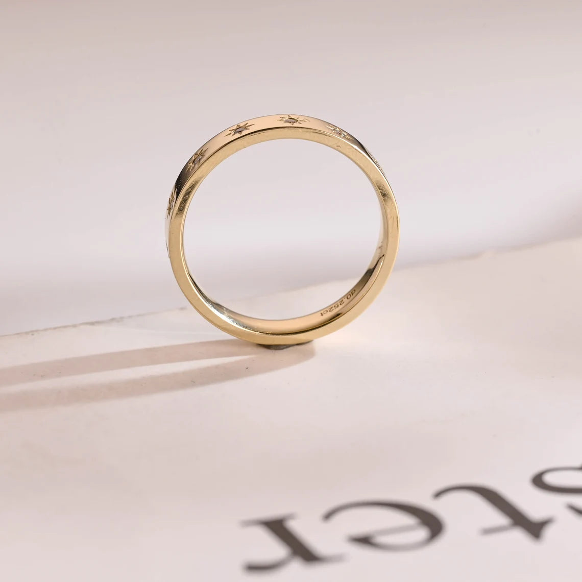 Star engraved ring