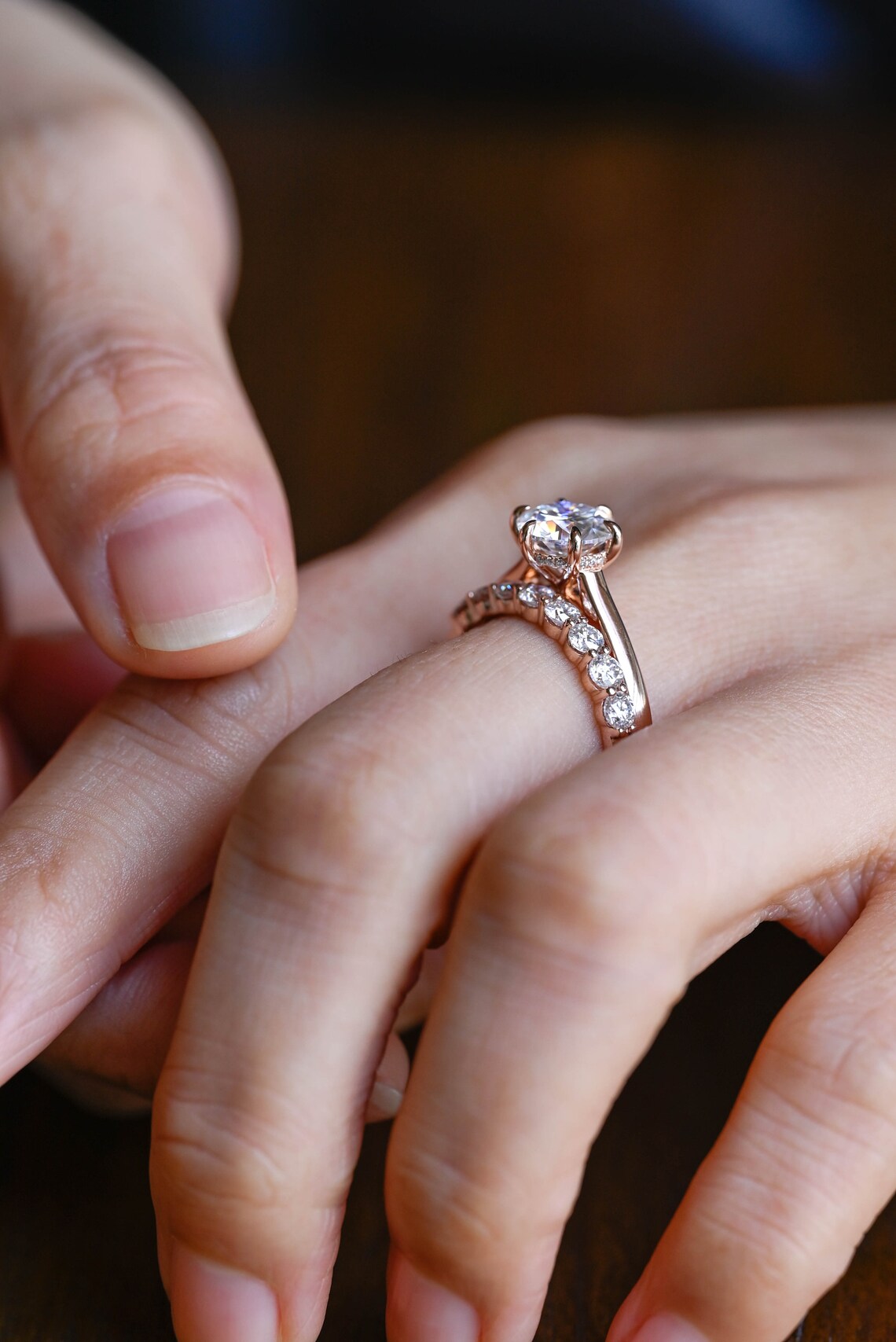 Wedding ring set for her