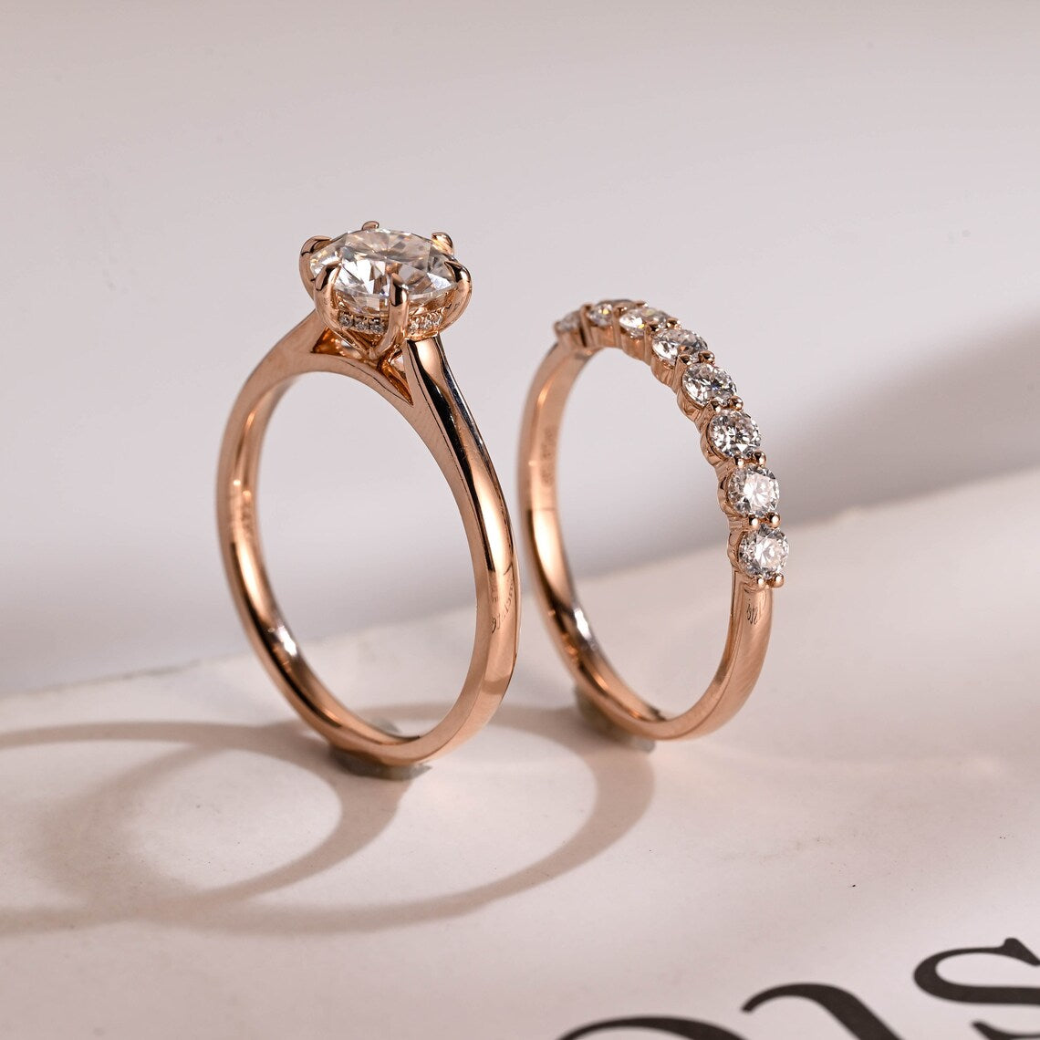 Rose gold engagement ring