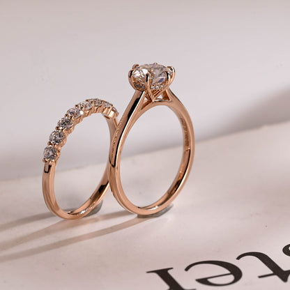 Solitaire bridal ring set