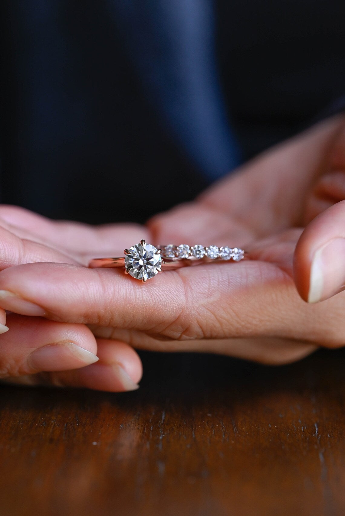 Luxury moissanite ring