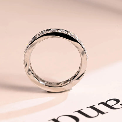 Moissanite eternity band