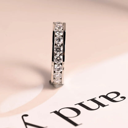 Full eternity moissanite ring
