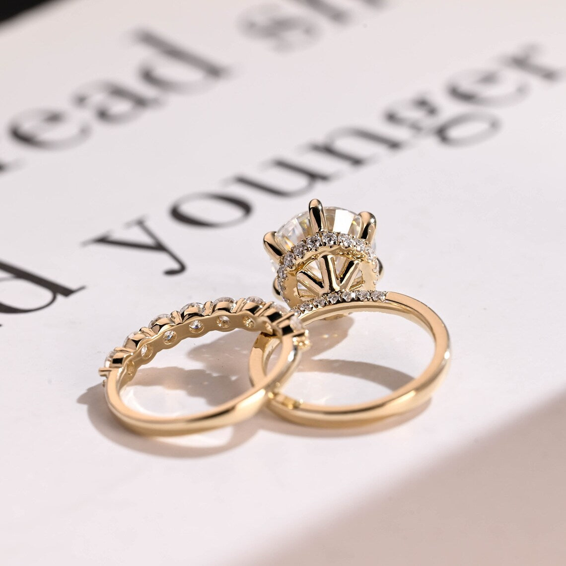 Luxury moissanite ring