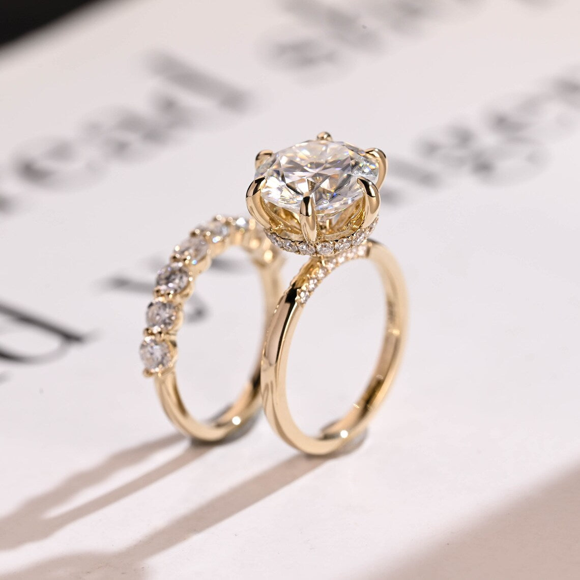 Classic hidden halo ring