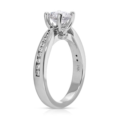 Cathedral shank proposal ring