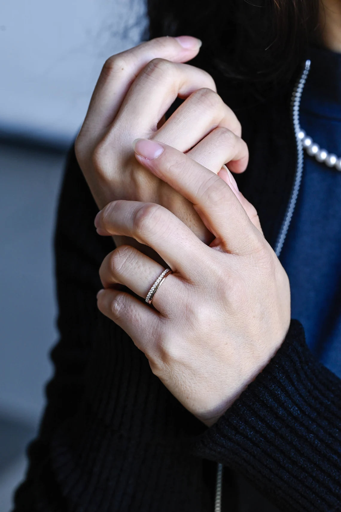 Rose gold anniversary ring