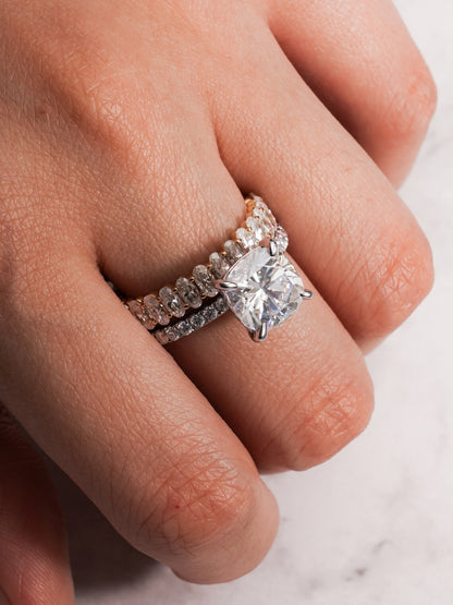 Two tone bridal ring set