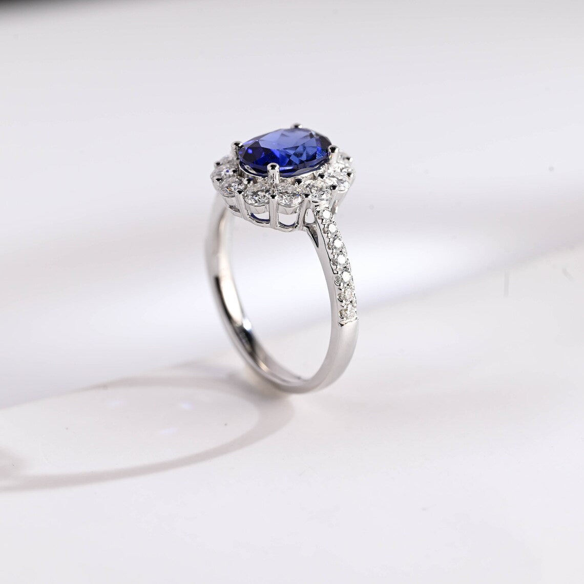 White Gold Halo Ring