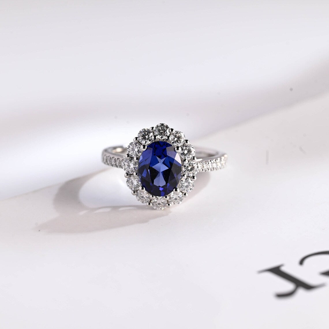 Unique Blue Engagement Ring