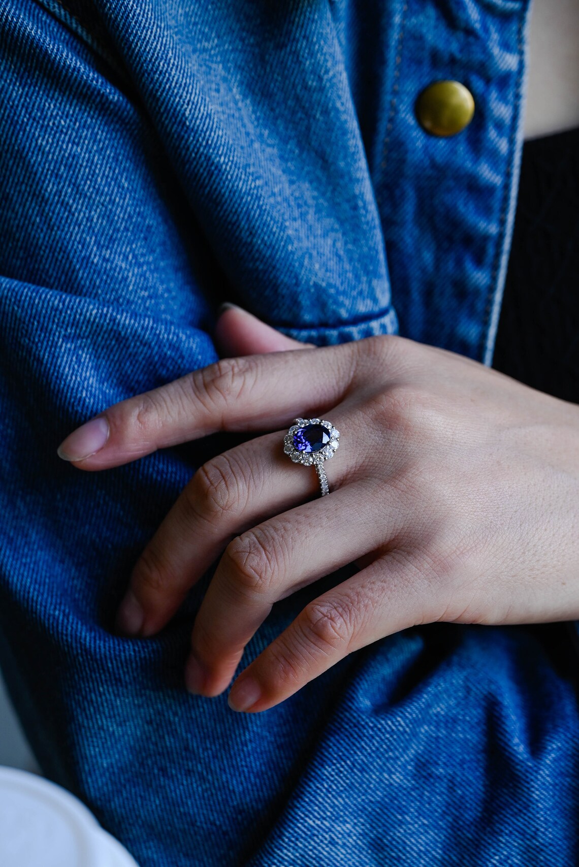 Royal Blue Engagement Ring