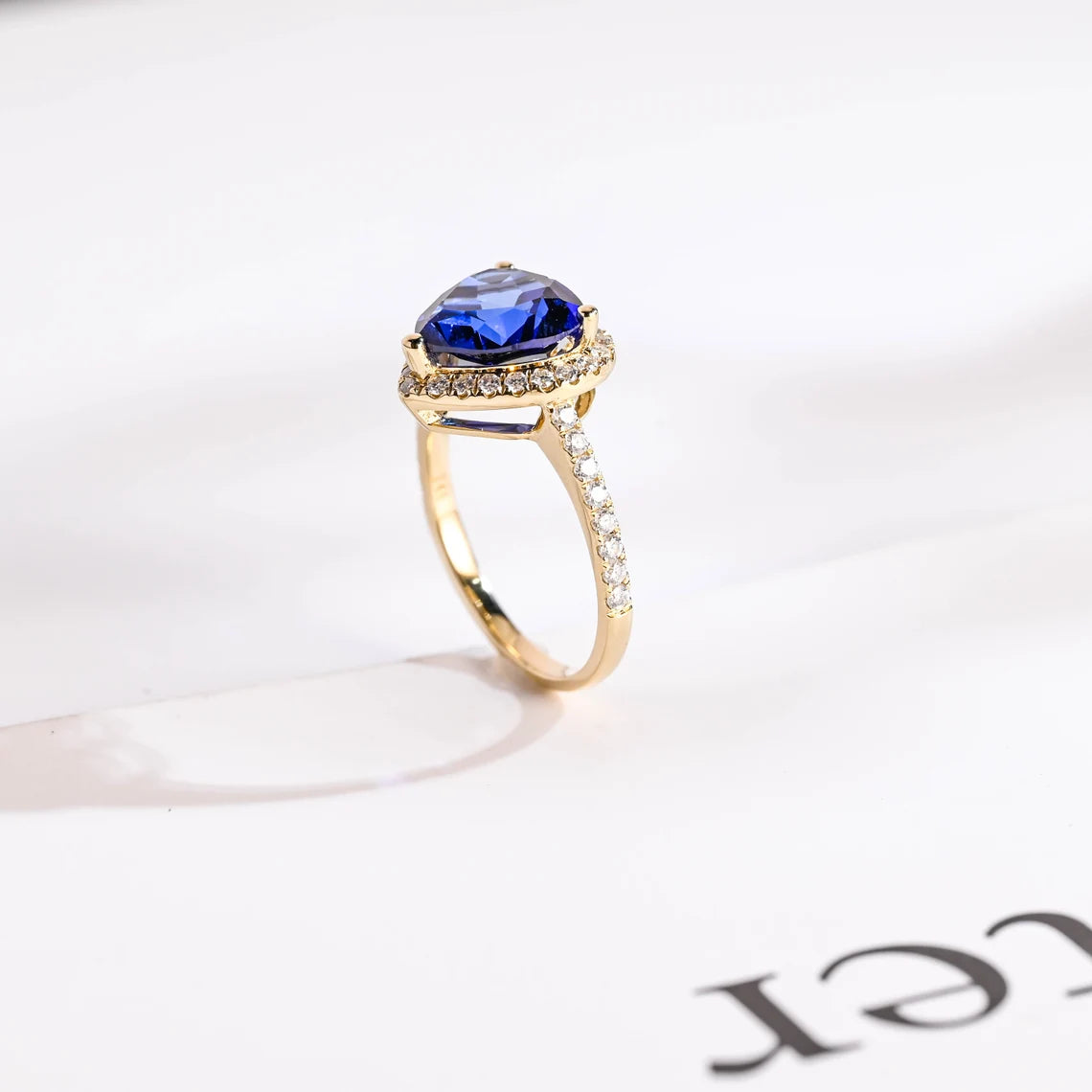 Half eternity pave wedding ring