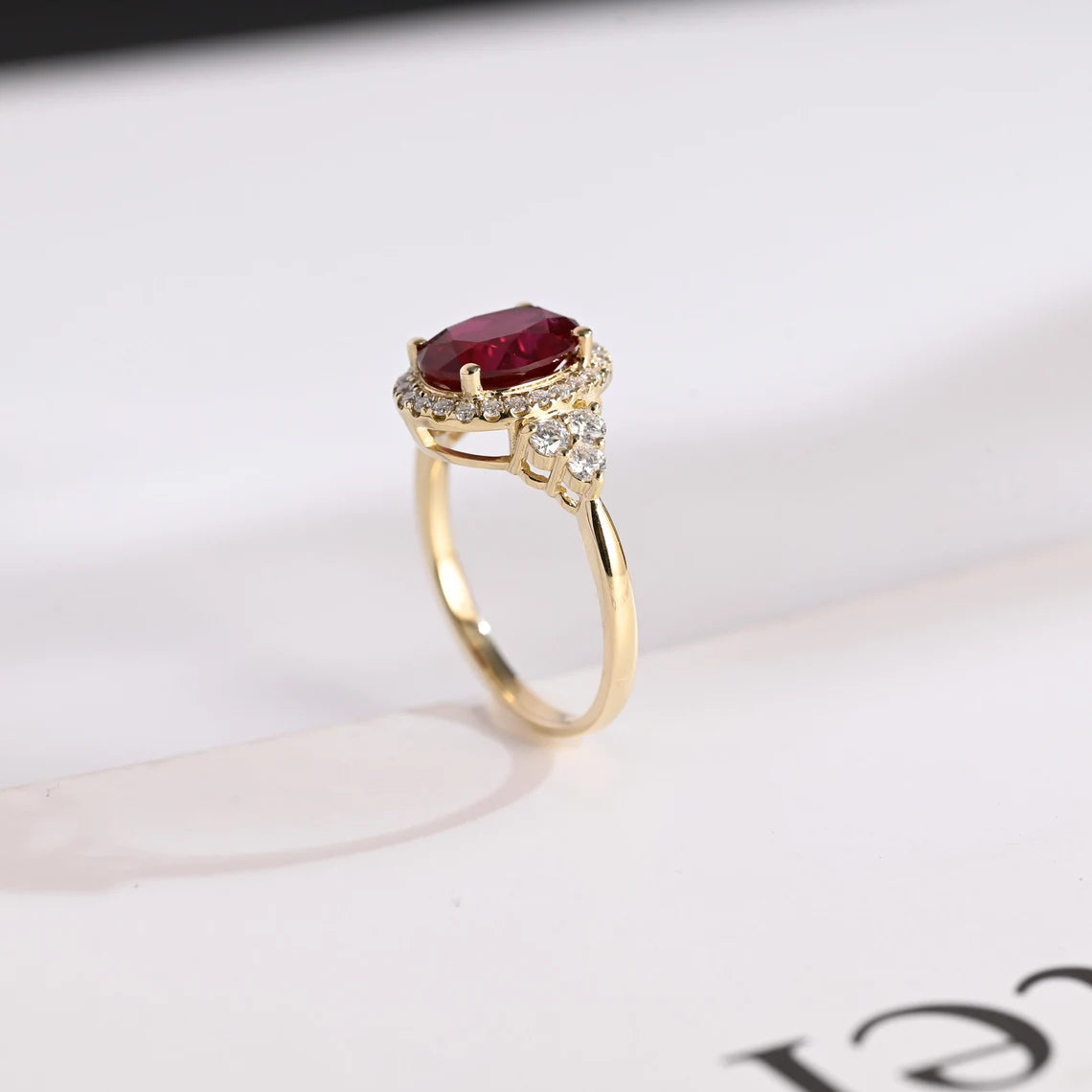 Cubic Zirconia Ruby Ring