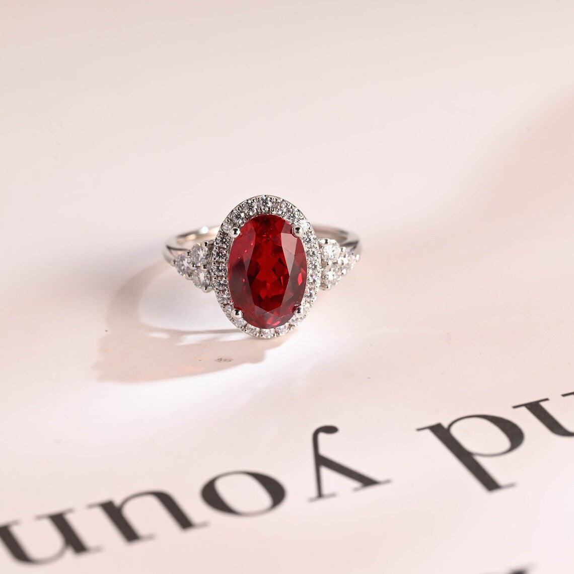 Red Ruby Engagement Ring