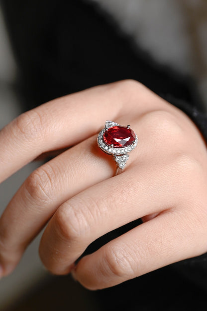 Oval Cut Ruby Ring