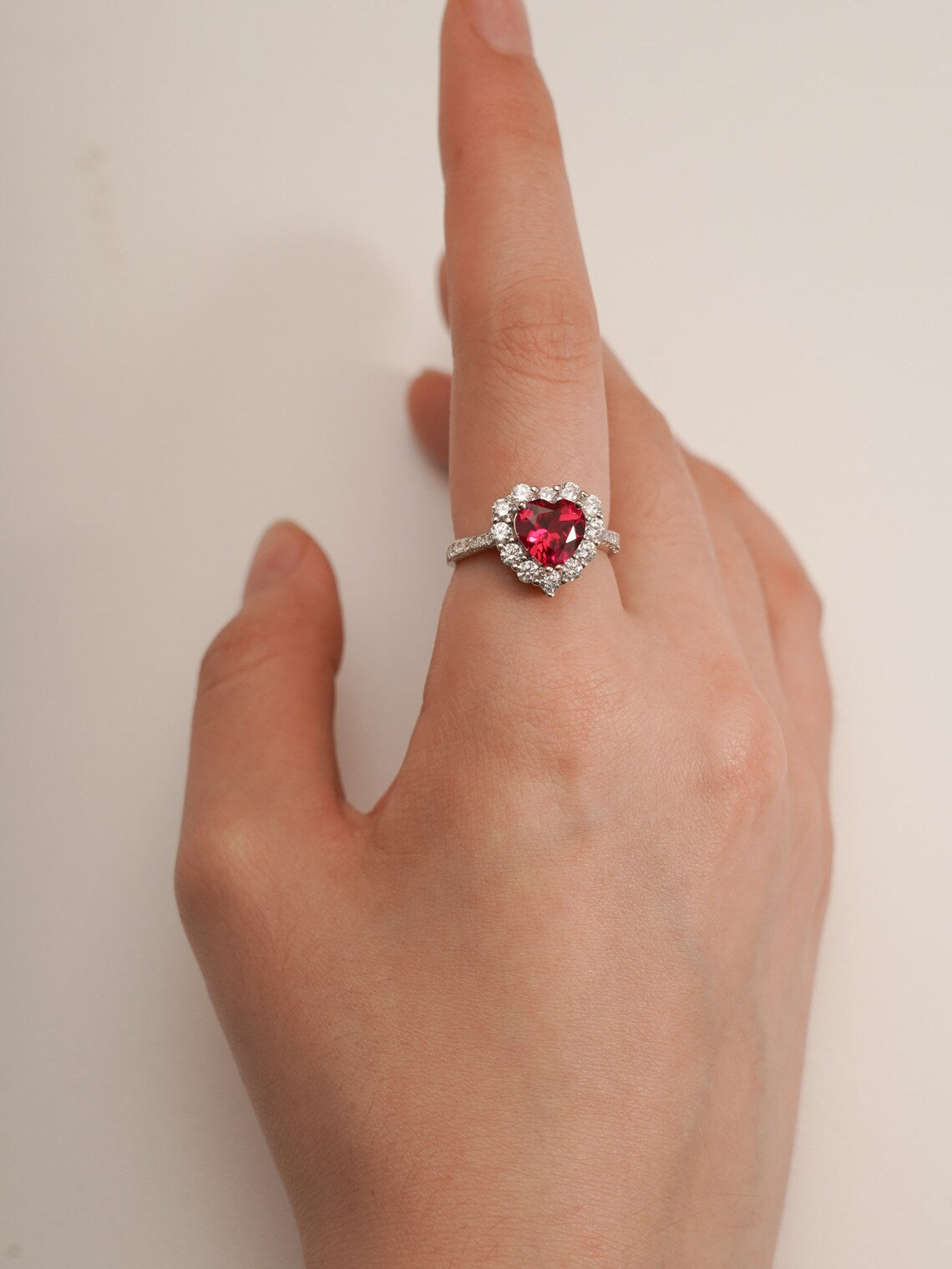 White gold bridal ring