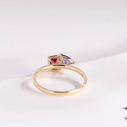 Gemstone promise ring