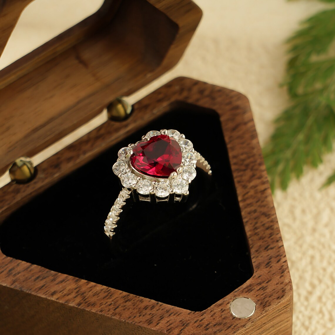 Ruby cz diamond ring