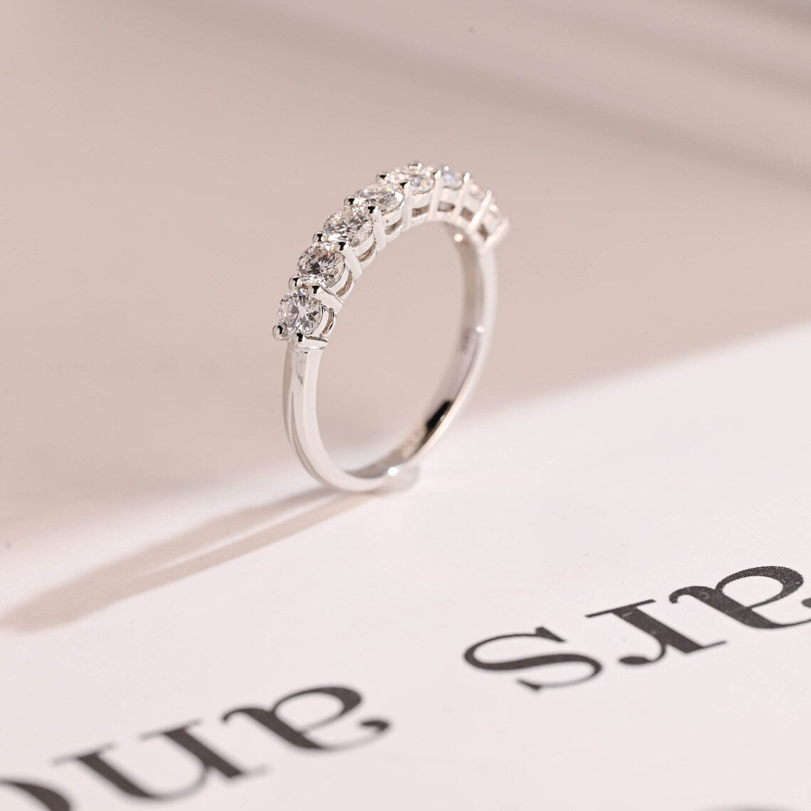 Half eternity wedding ring