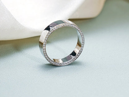 Moissanite anniversary band