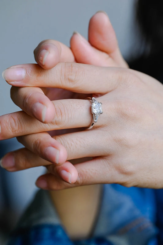 Three stone engagement ring