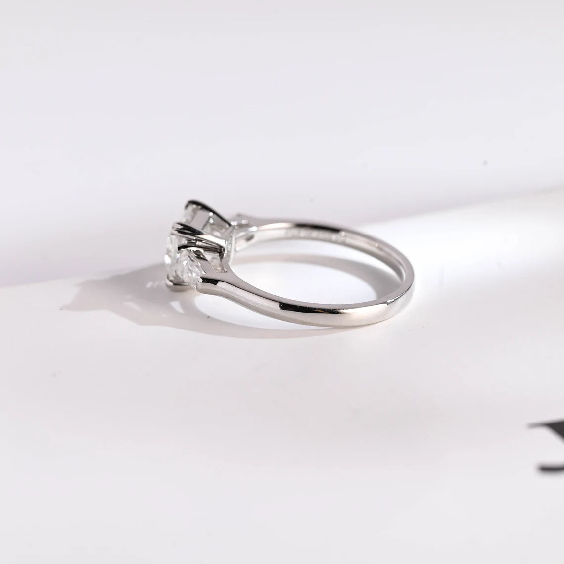 White gold engagement ring