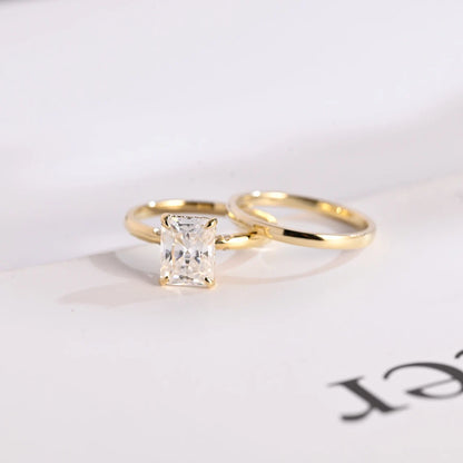 Moissanite bridal ring set