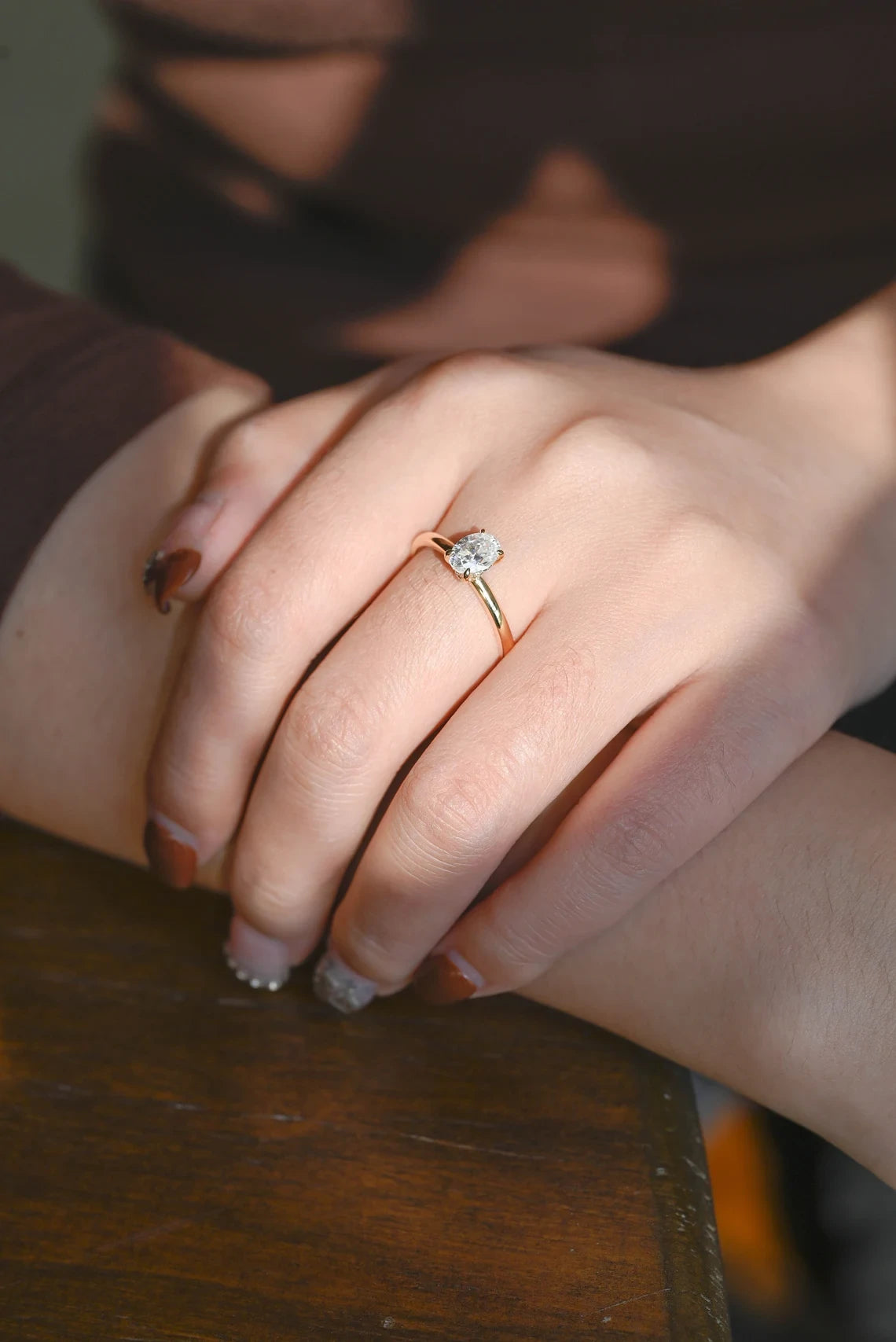 Solitaire Moissanite Ring