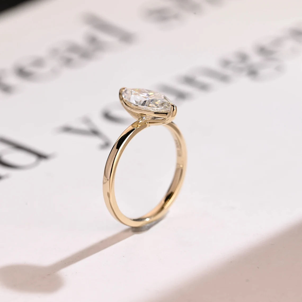 Handmade moissanite ring
