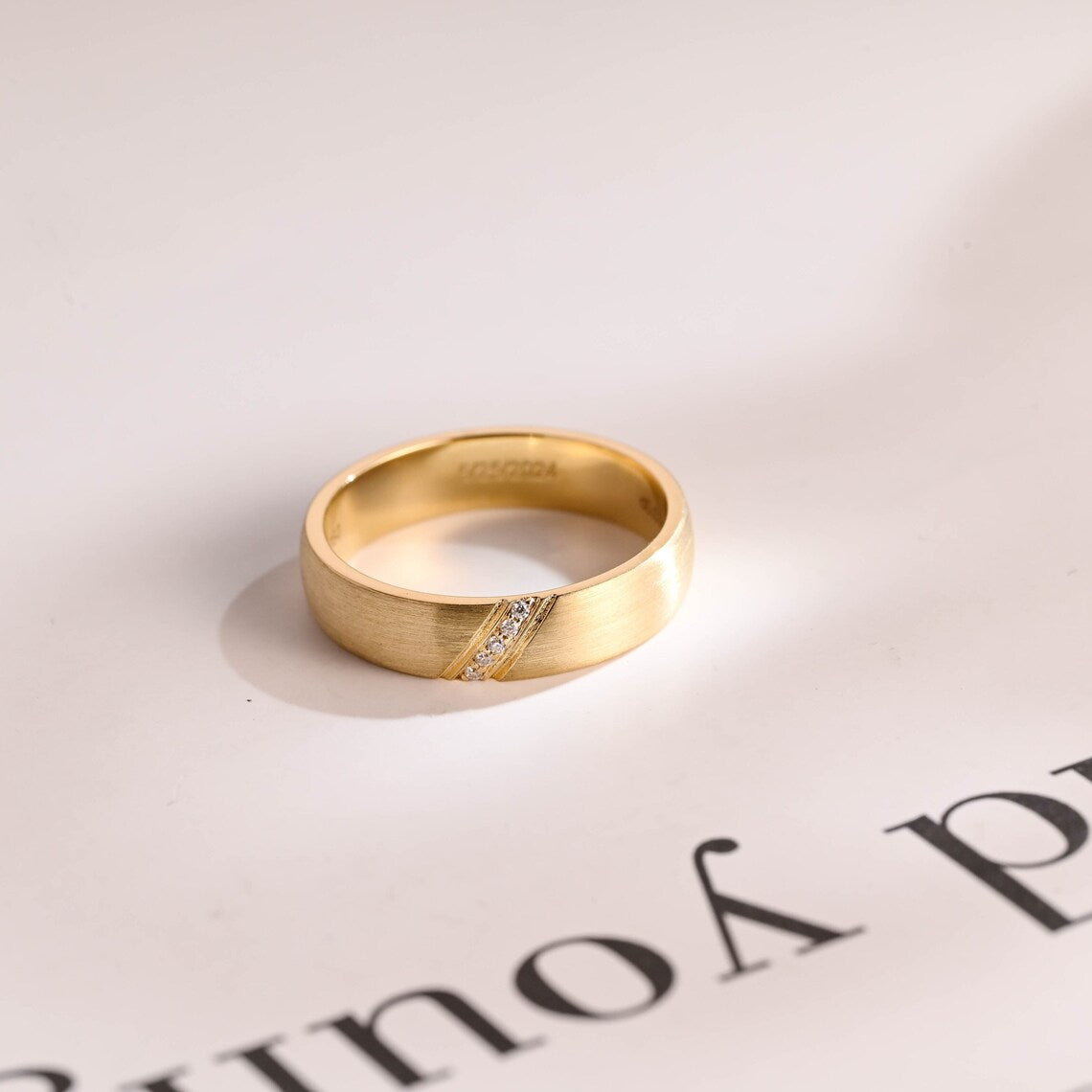 Brushed gold band