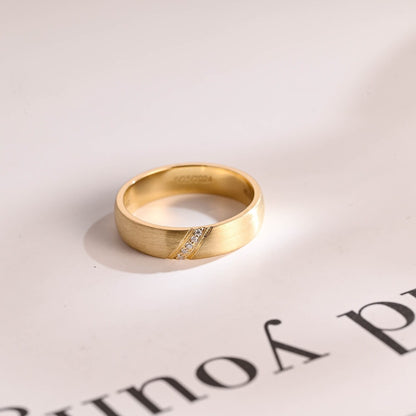 Brushed gold band