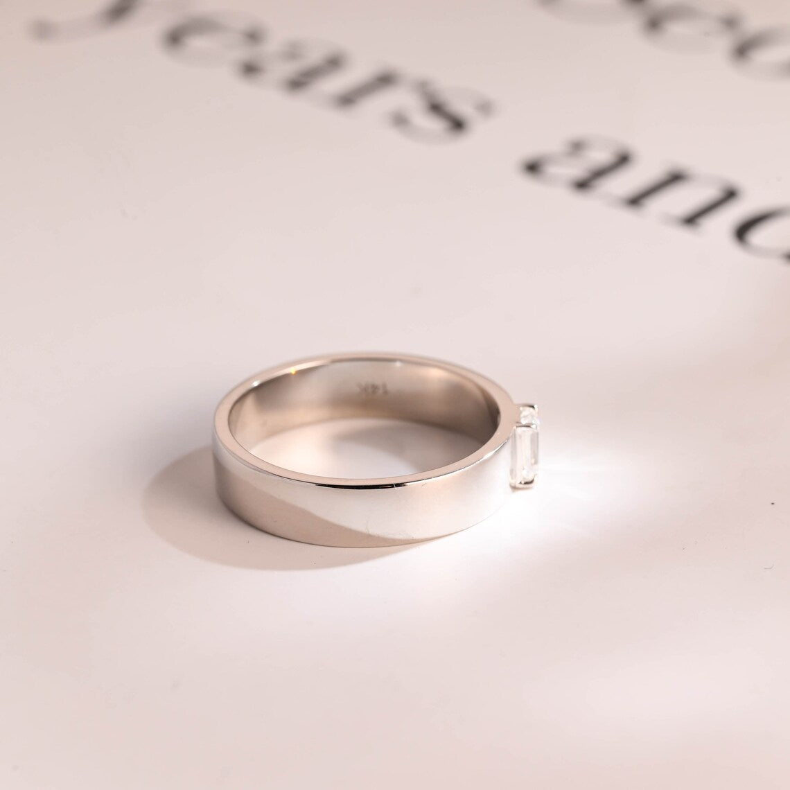 Moissanite band for men