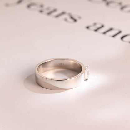 Moissanite band for men