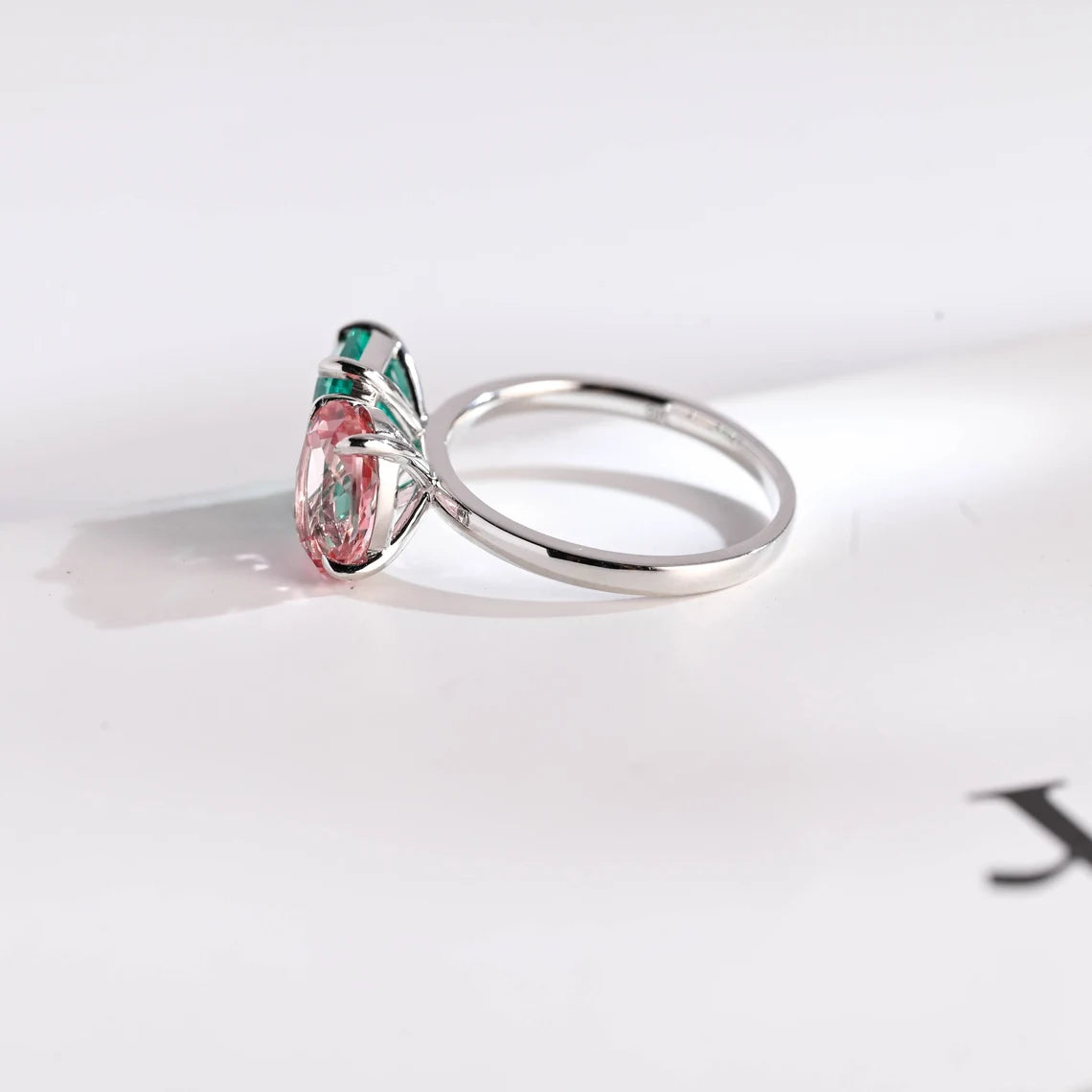 White gold style ring