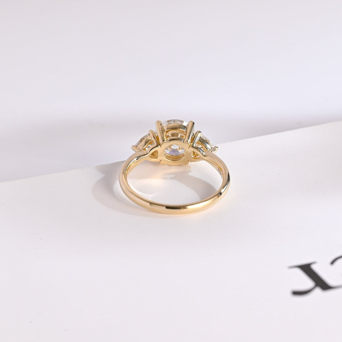 Handmade moissanite ring