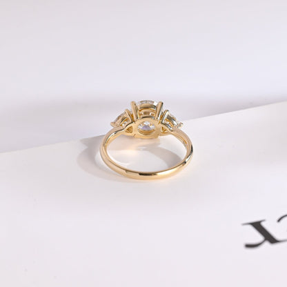 Handmade moissanite ring