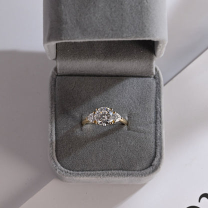 Three stone engagement ring