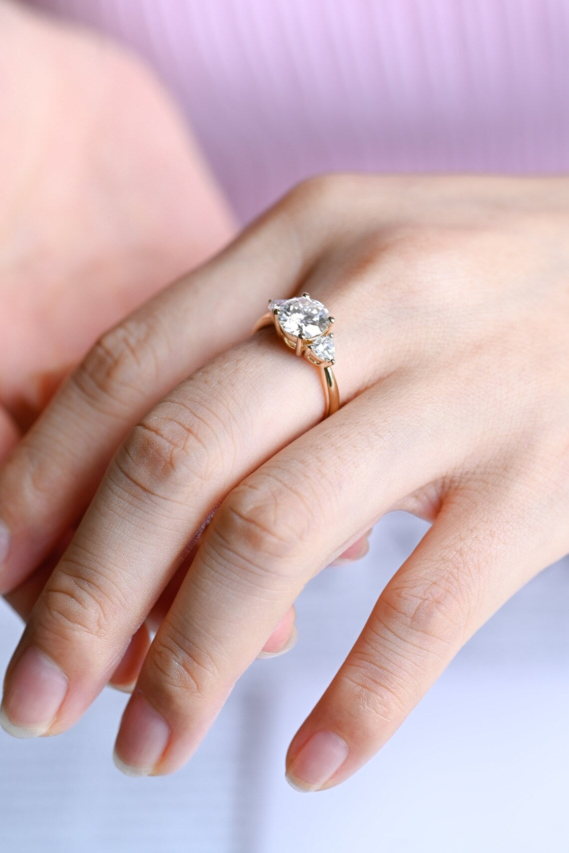 Modern bridal ring