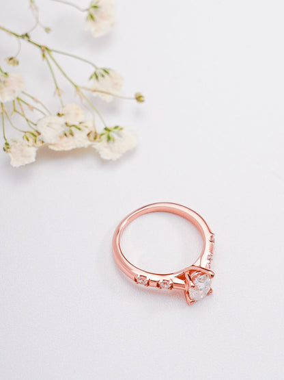 Moissanite Proposal Ring