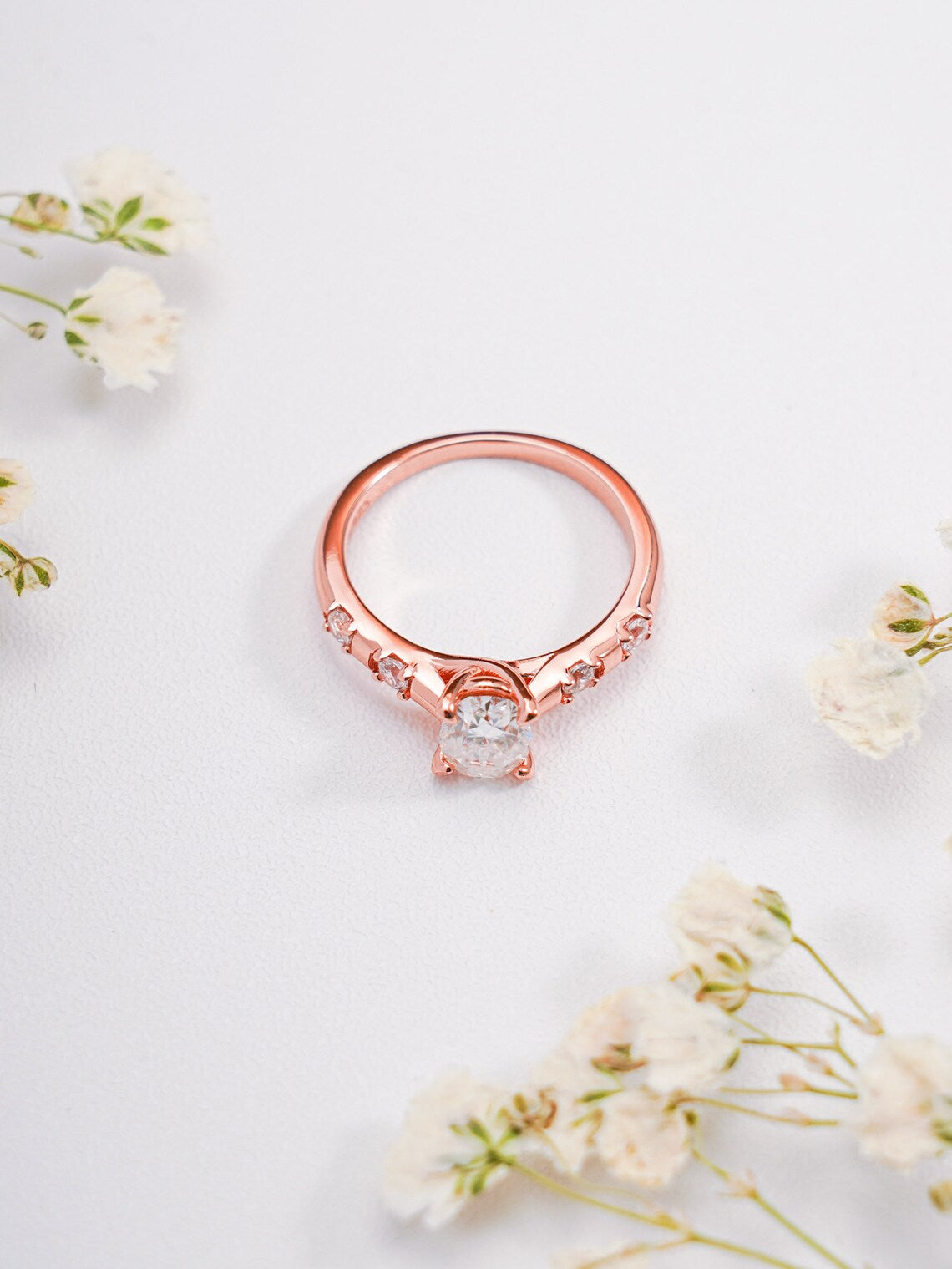 Diamond Side Stone Ring