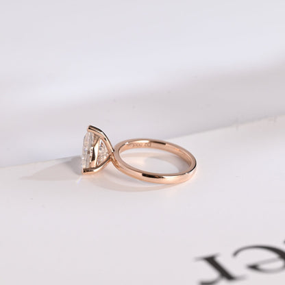 Handmade moissanite ring