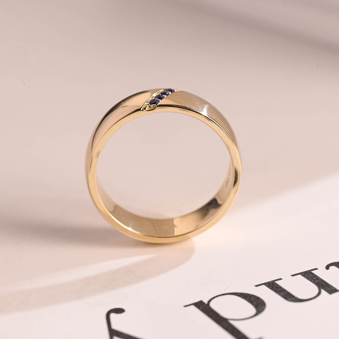 Sapphire wedding band