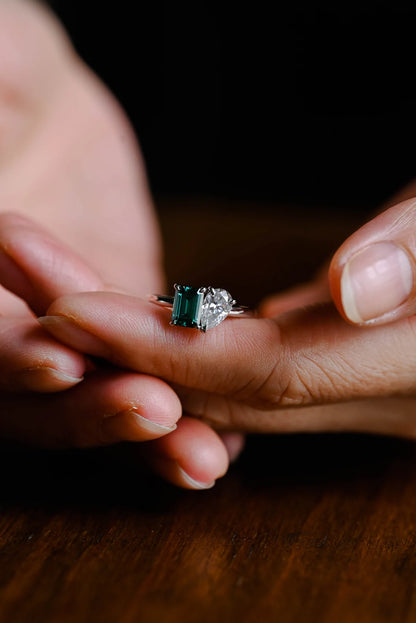 White gold style ring