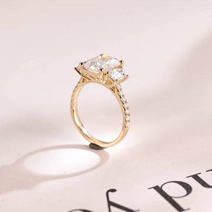 Half eternity pave ring