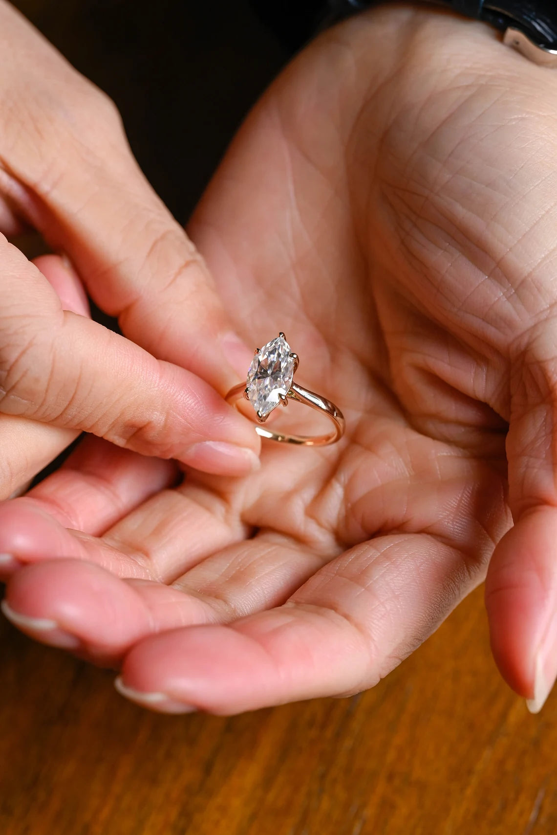Minimalist engagement ring