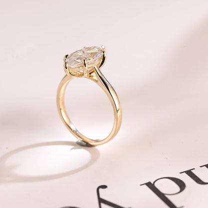 Cathedral shank engagement ring