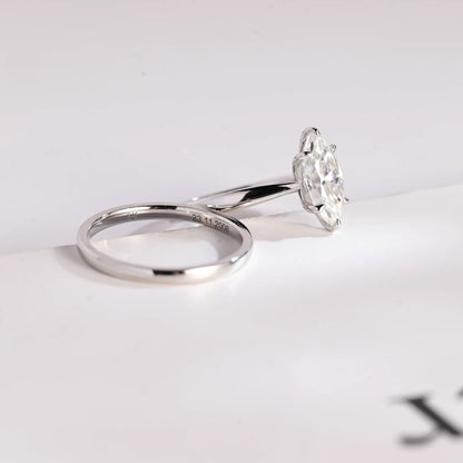 Moissanite wedding ring set