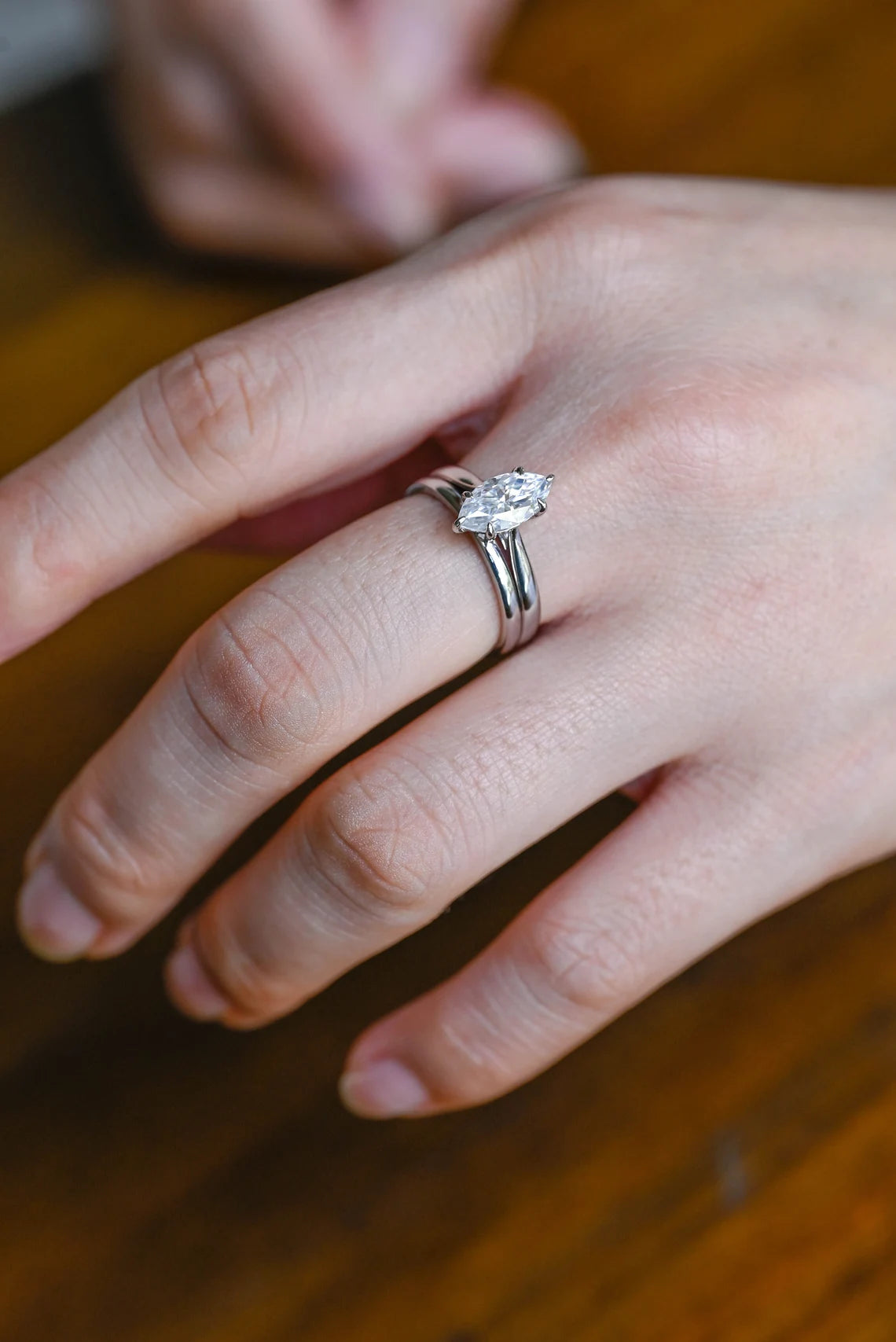 Bridal ring set white gold