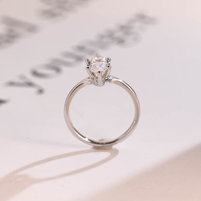 Prong set moissanite ring