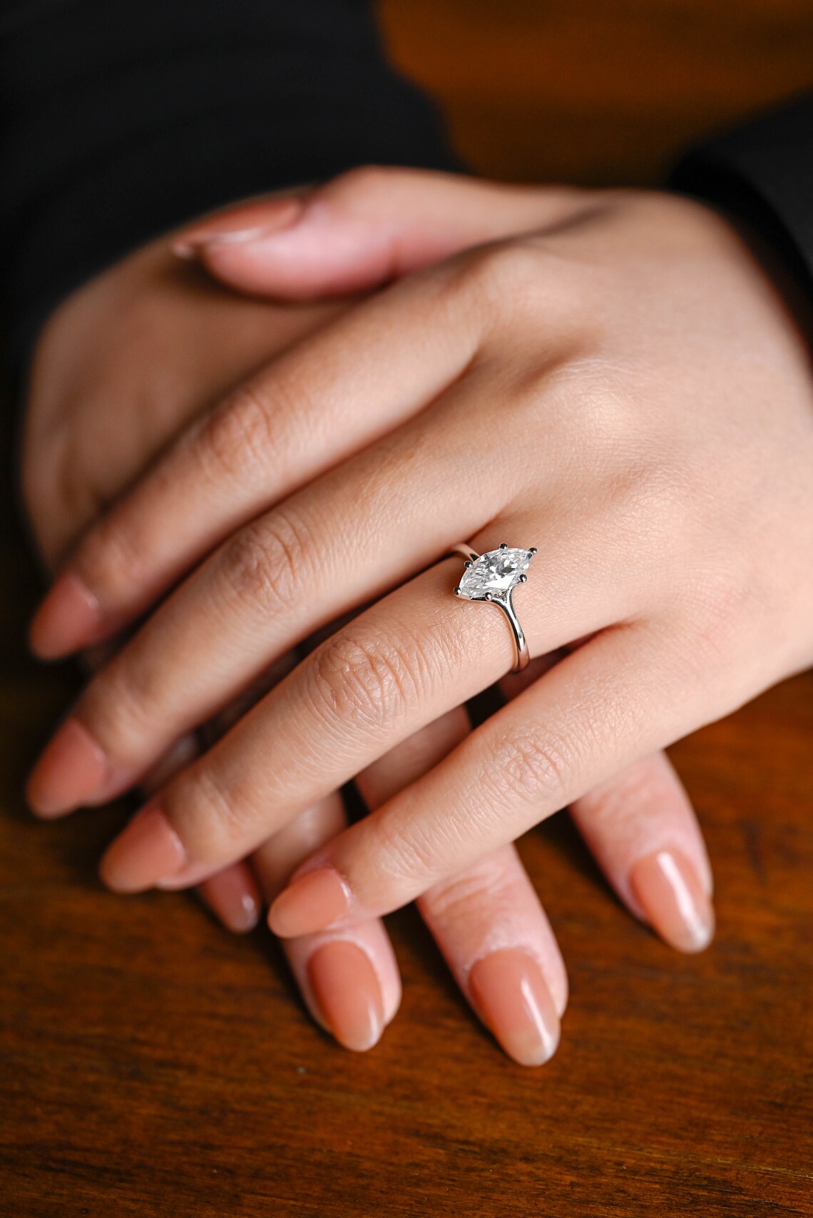 Luxury moissanite ring